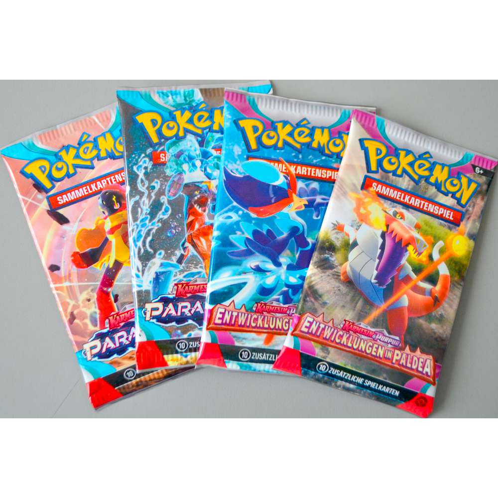 Produktabbildung Pokémon Sammelkarten Booster Pack Karmesin & Purpur 01