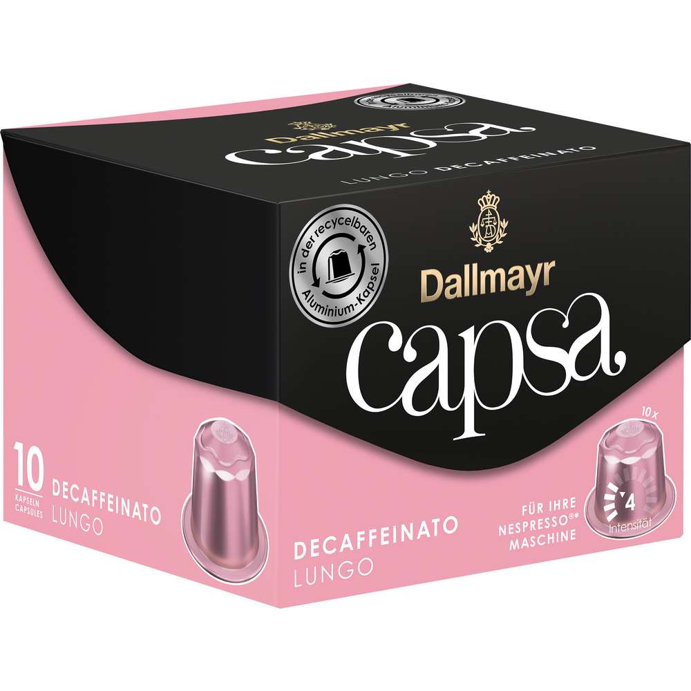 Produktabbildung Dallmayr Kaffee Kapseln Lungo, entkoffeiniert