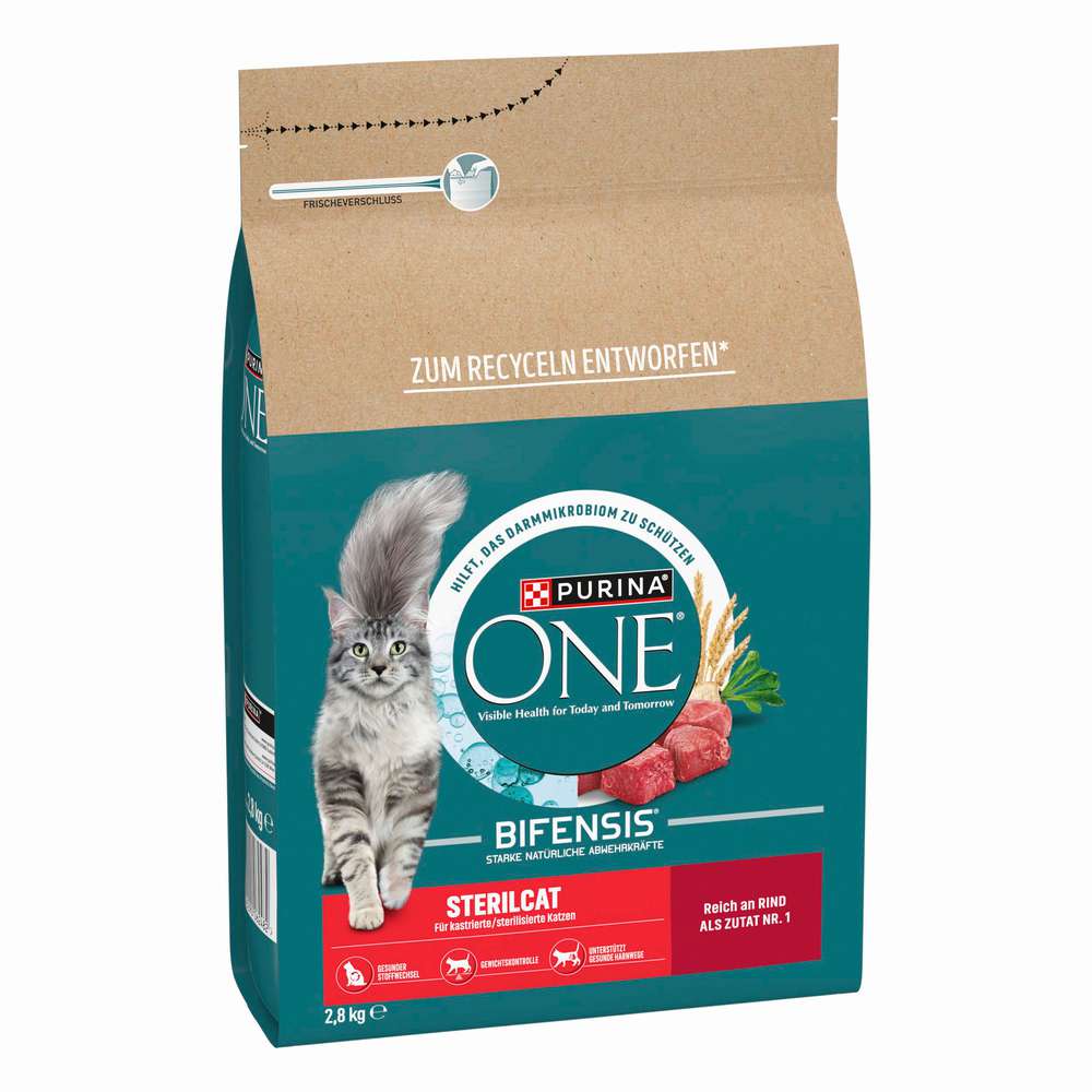 Produktabbildung Purina Katzen-Trockenfutter One, Bifensis, Sterilicat Rind