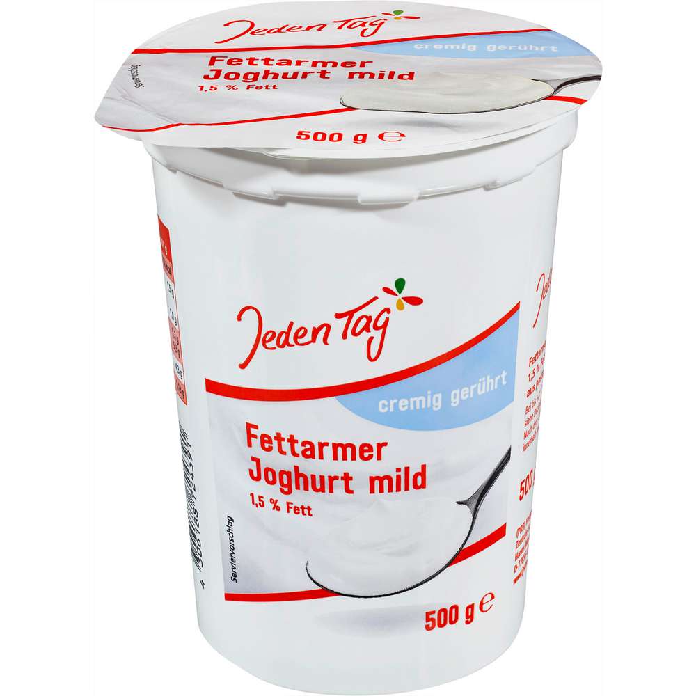 Produktabbildung Jeden Tag Fettarmer Naturjoghurt 1,5% Fett, mild