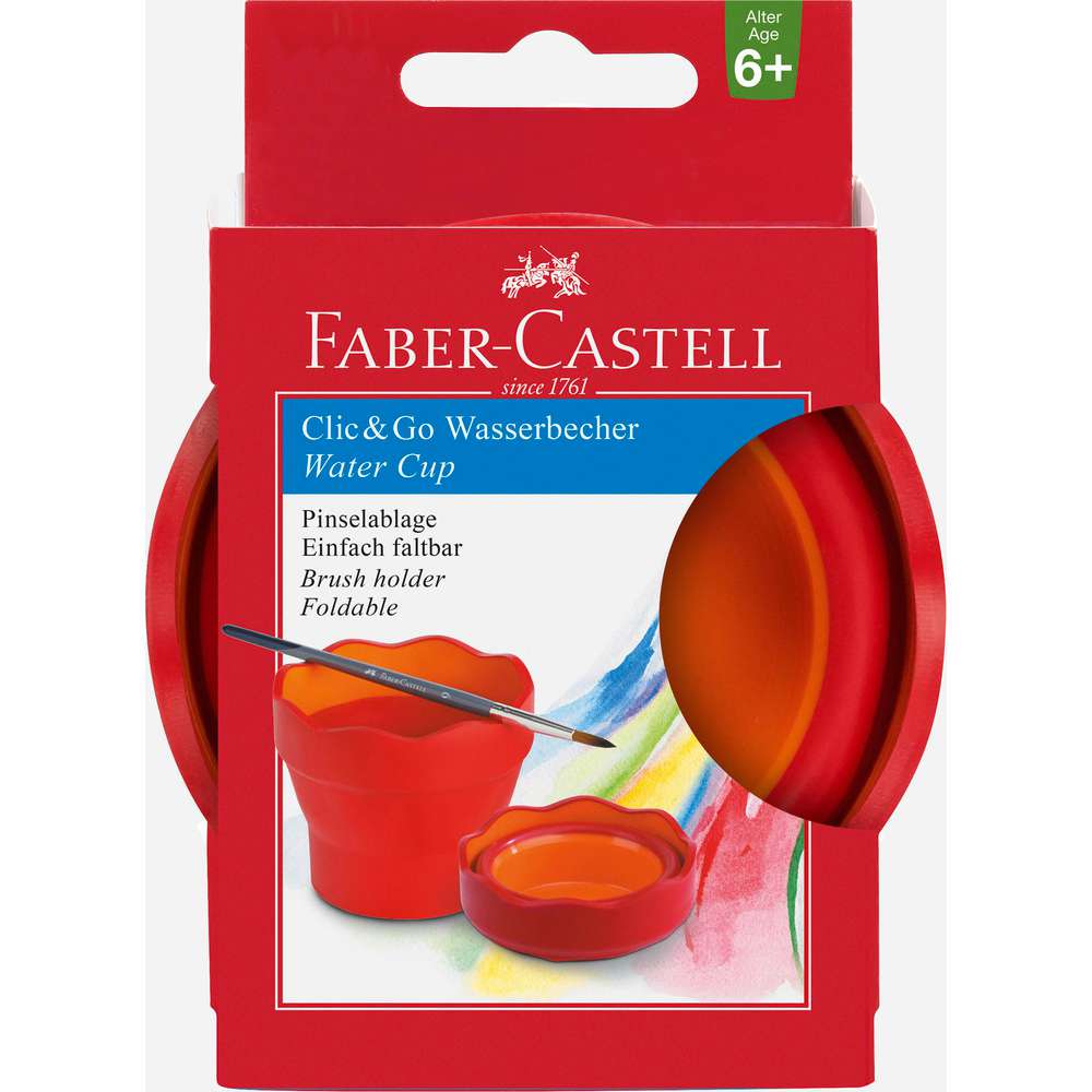 Produktabbildung Faber-Castell Clic&Go Wasserbecher rot