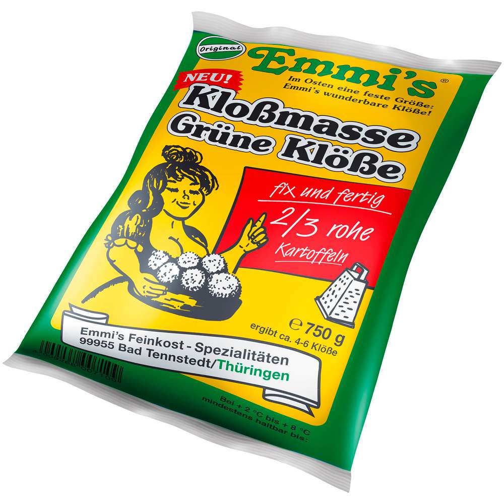 Produktabbildung Emmi's Kloßmasse Grüne Klöße