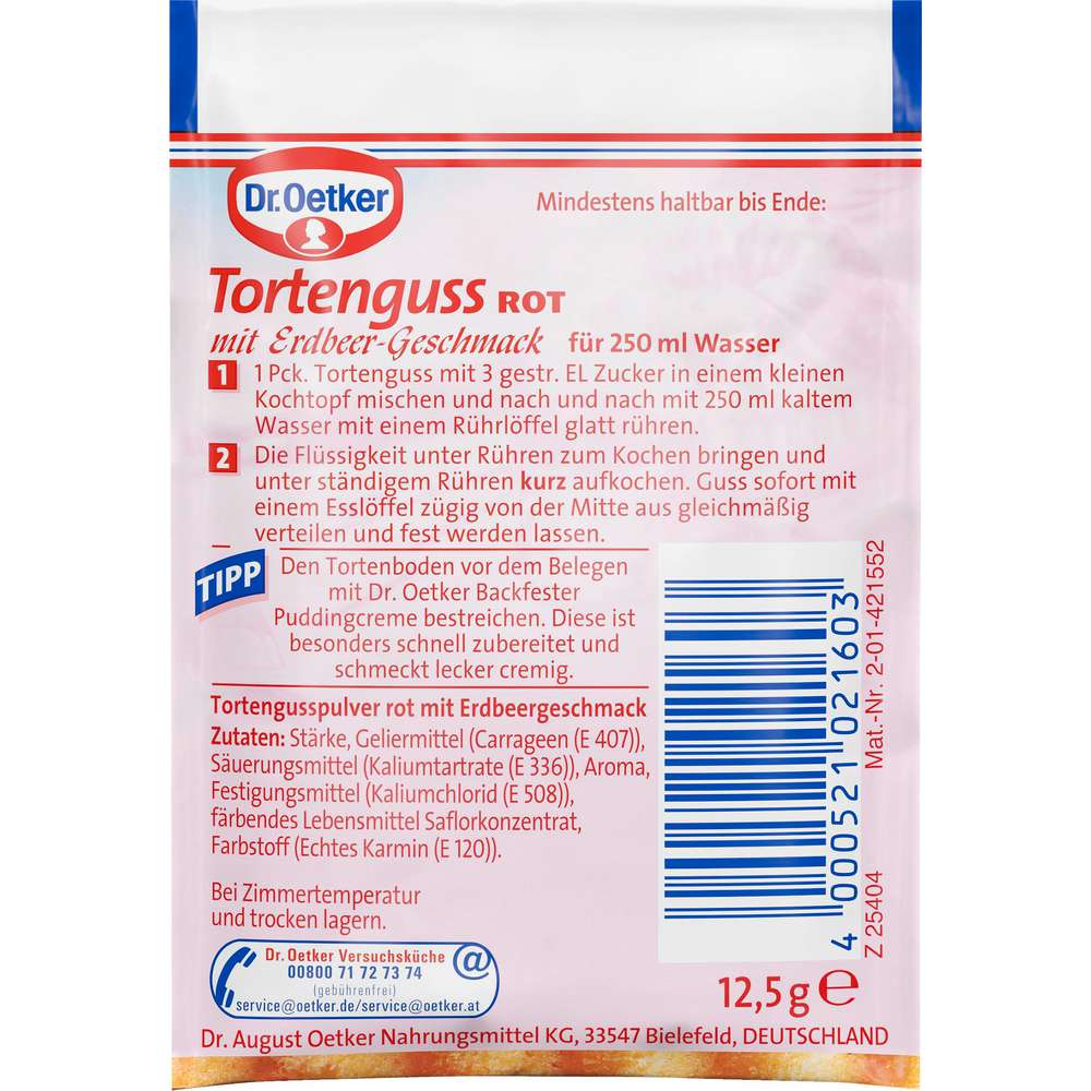 Produktabbildung Dr. Oetker Tortenguss Erdbeer, ungezuckert