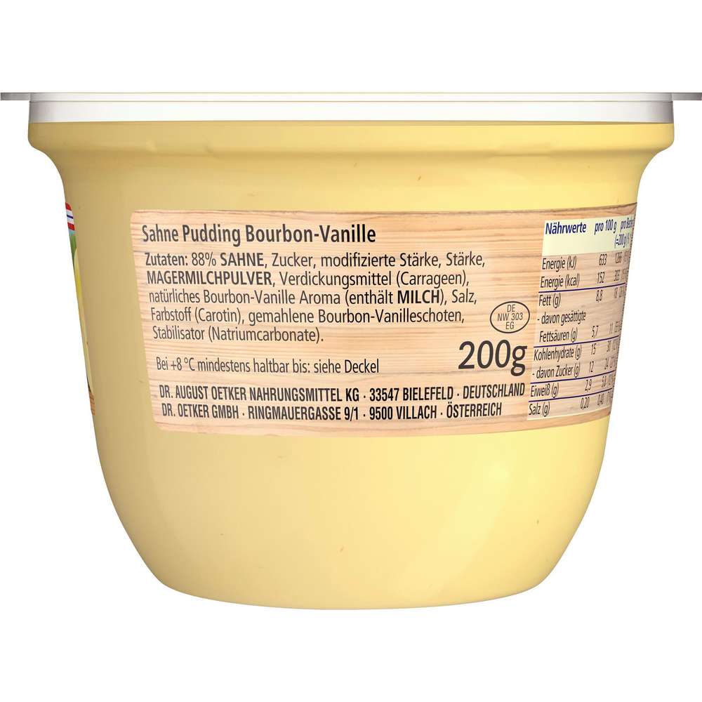 Produktabbildung Dr. Oetker Sahne Pudding, Bourbon-Vanille 