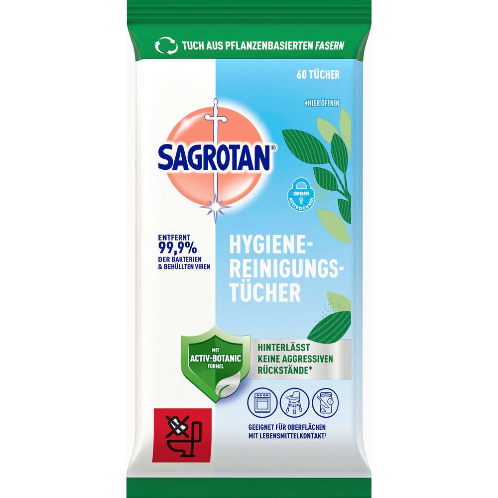 Produktabbildung Sagrotan Hygiene-Reinigungstücher, Desinfektion