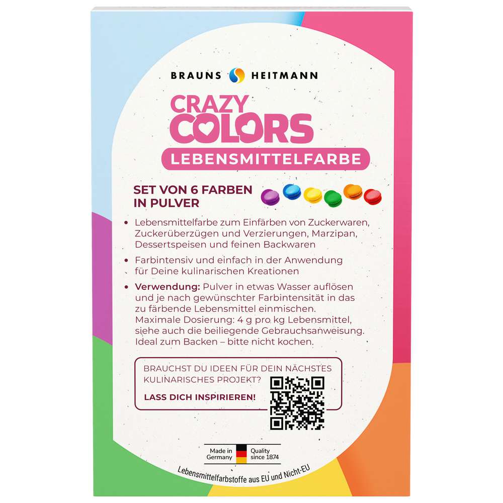 Produktabbildung Heitmann Crazy Colors Lebensmittelfarben