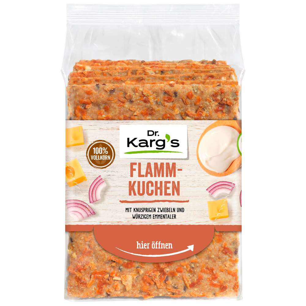 Produktabbildung Dr. Karg's Feinschmecker Knäckebrot, Flammkuchen