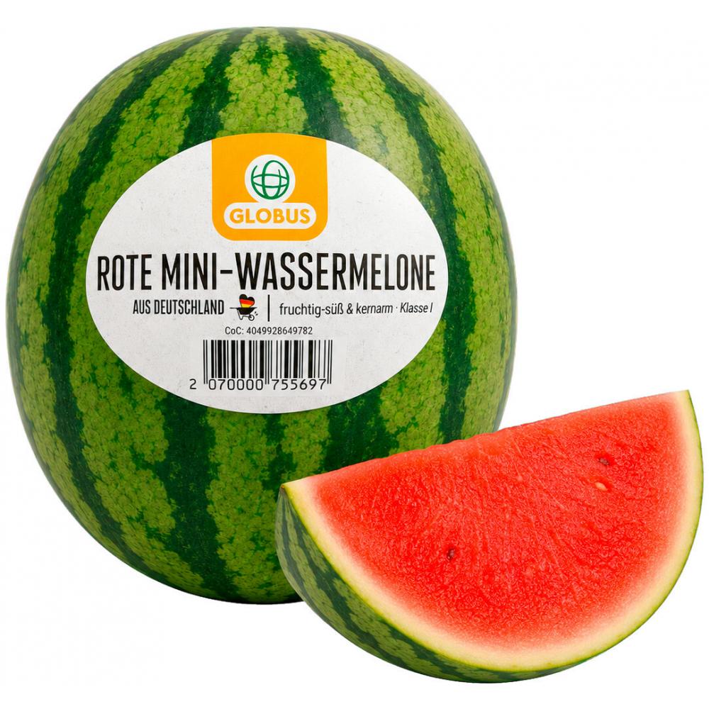 Produktabbildung keine Marke Globus Mini-Wassermelonen rot kernarm, pro Stück