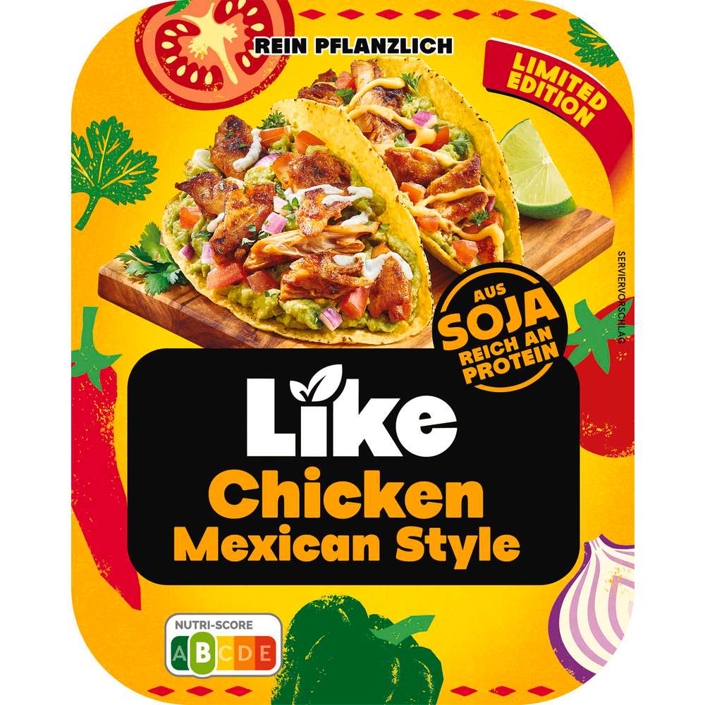 Produktabbildung Like Meat Like Chicken Mexican Style, aus Soja