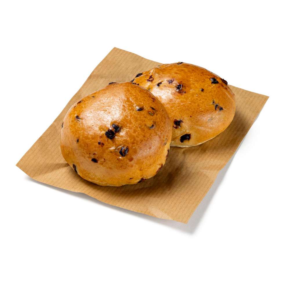 Produktabbildung GLOBUS Meisterbäckerei Butter-Rosinenbrötchen (Hefeteig) 2er (2x 0,065 Kilogramm)