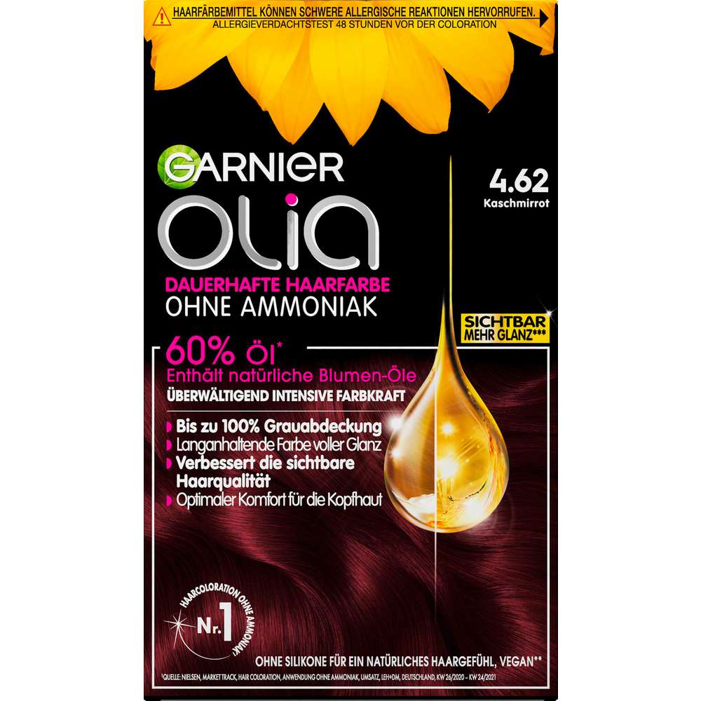 Produktabbildung Garnier Haarfarbe Olia, Bold 4.62 Kaschmirrot