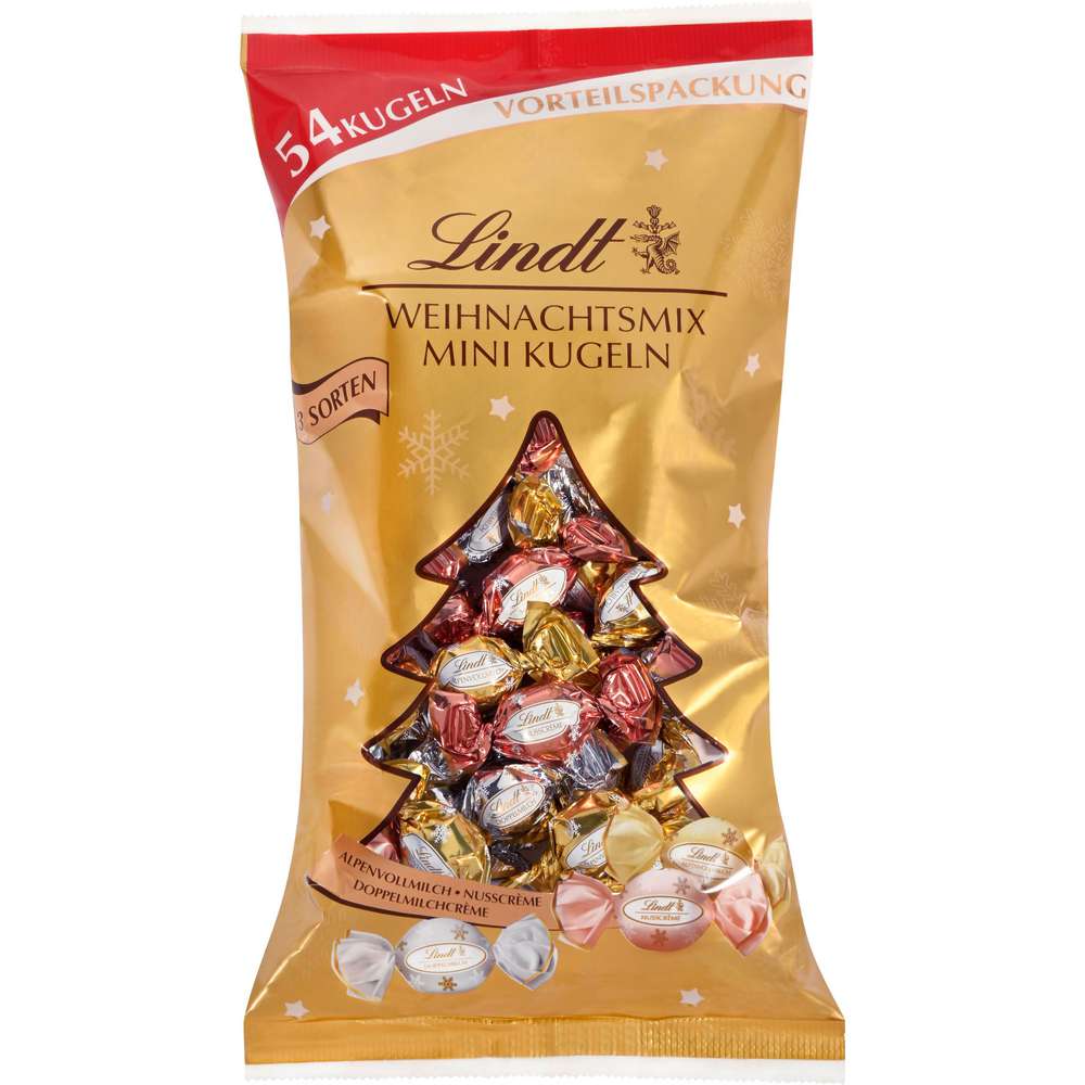 Produktabbildung Lindt Weihnachtsmix Mini Kugeln Glamour, XXL Mischbeutel