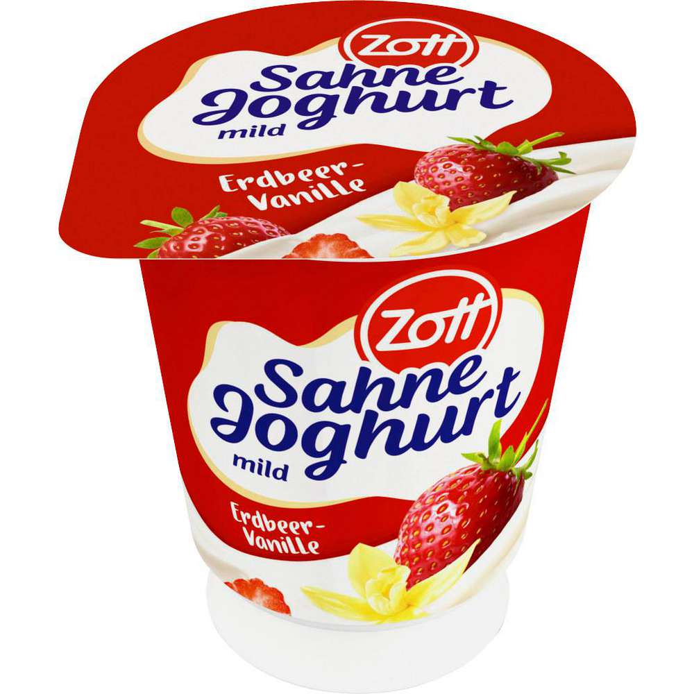 Produktabbildung Zott Sahnejoghurt, Erdbeer-Vanille