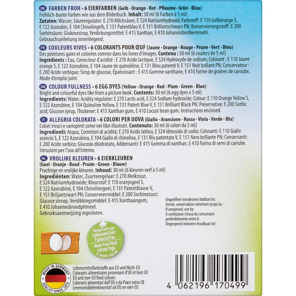 Produktabbildung Heitmann Eierfarben, Farben Froh, kinderleicht und schnell