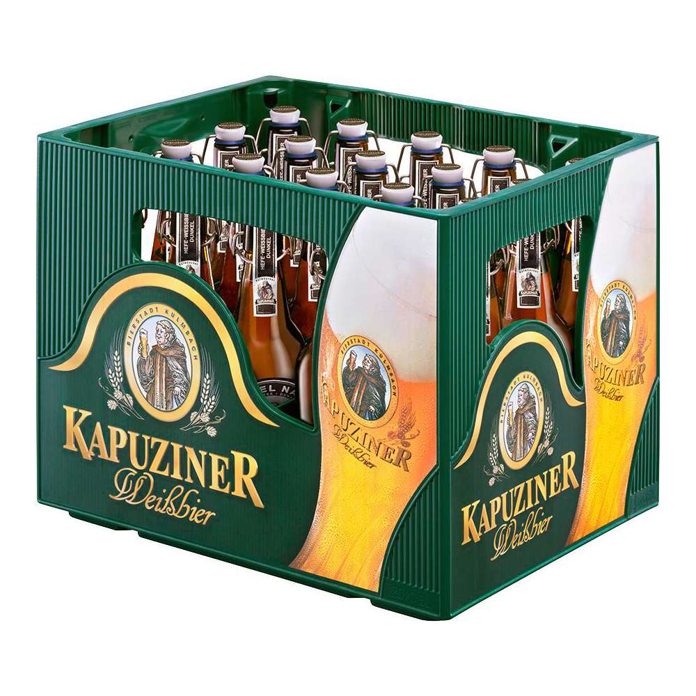 Produktabbildung Kapuziner Hefe-Weißbier dunkel, naturtrüb 5,1% (20x 0,500 Liter)