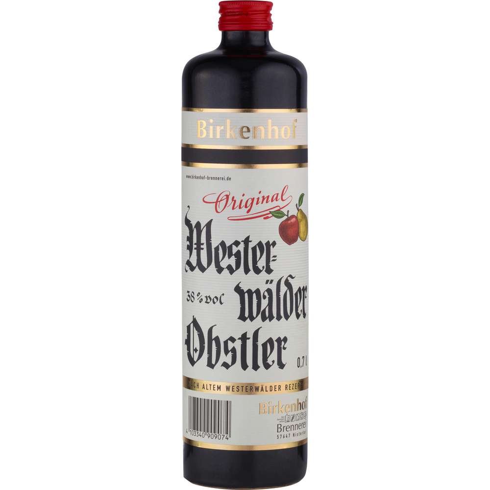 Produktabbildung Birkenhof Westerwälder Obstler38 %
