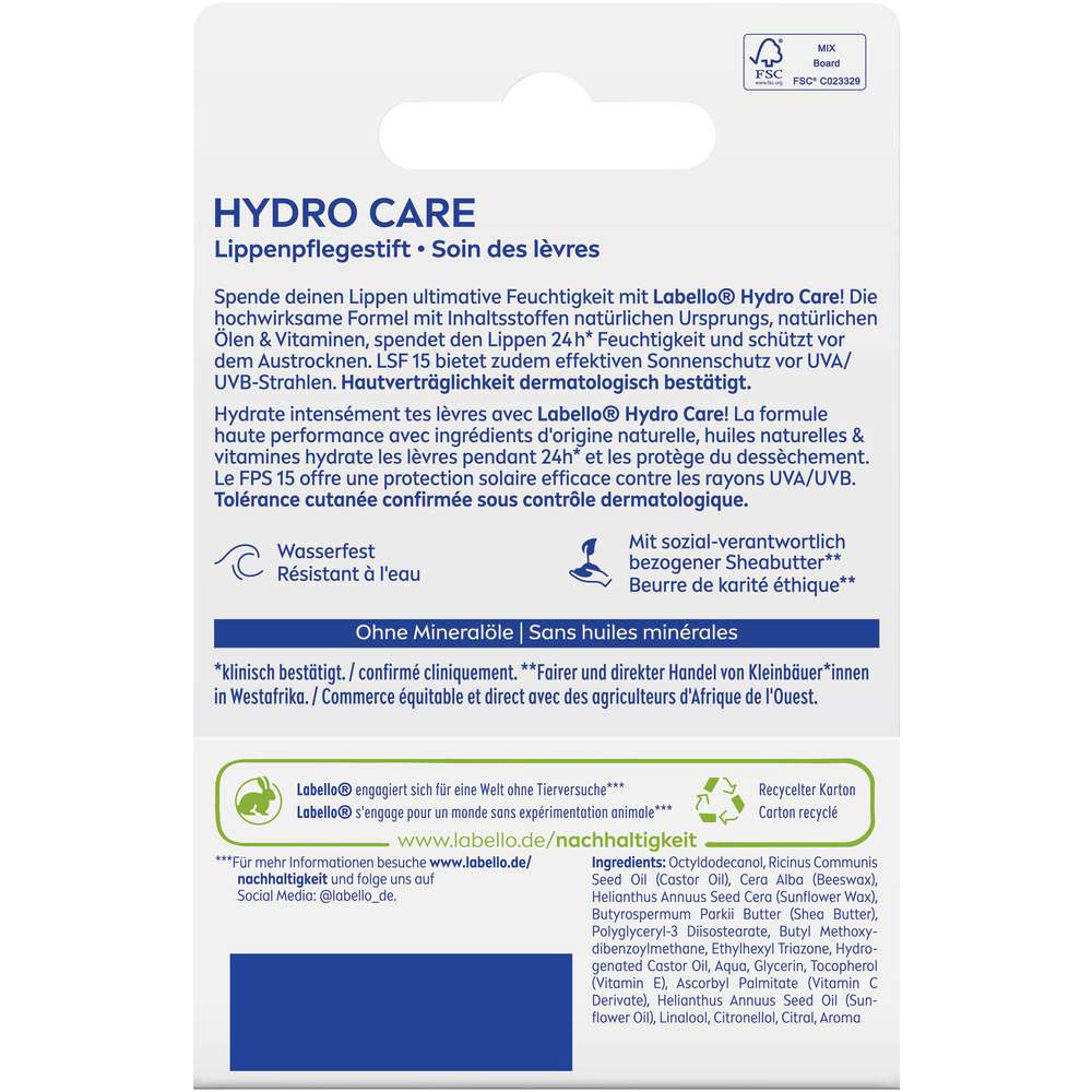 Produktabbildung Labello Lippenpflege, Hydro Care