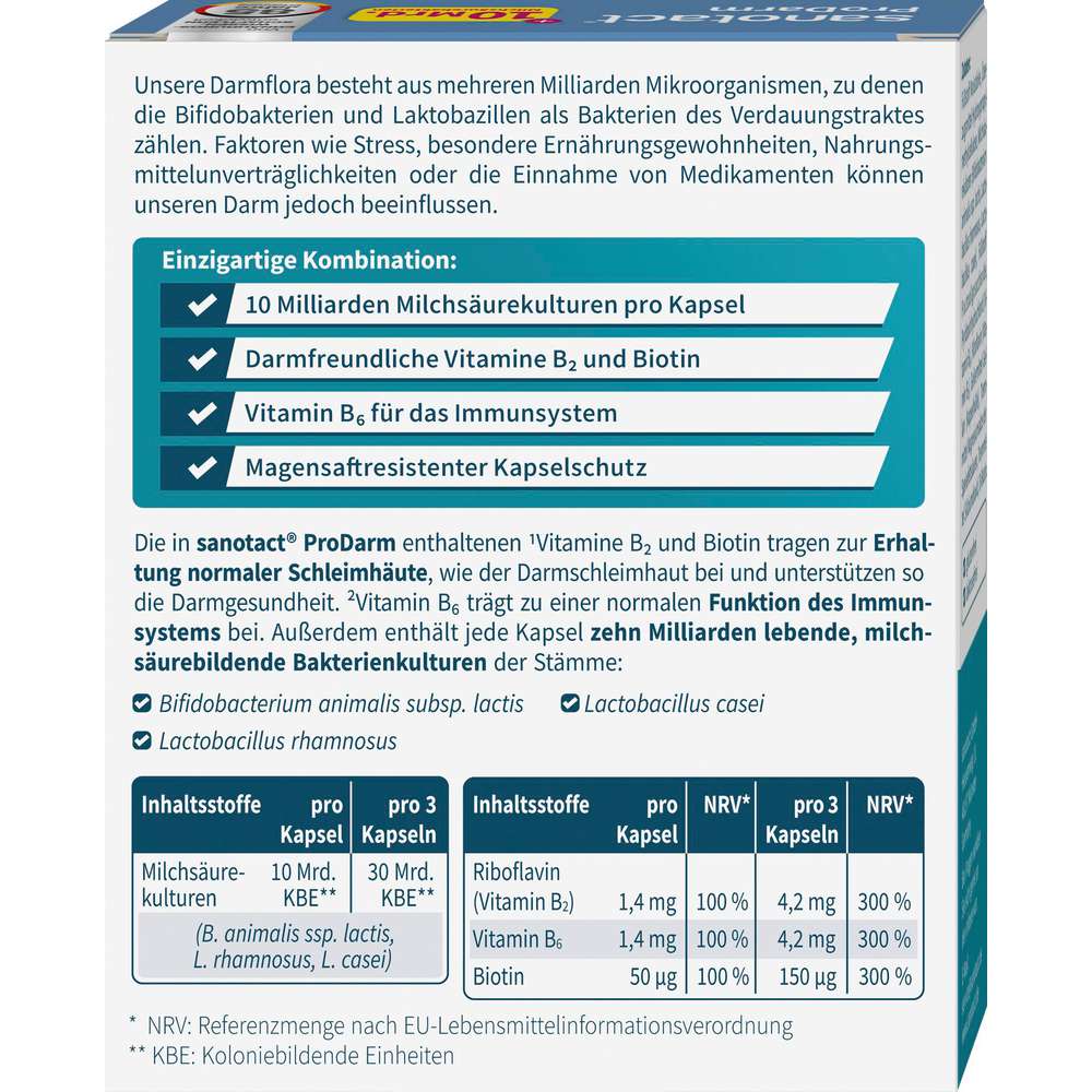 Produktabbildung sanotact Pro Darm Kapseln