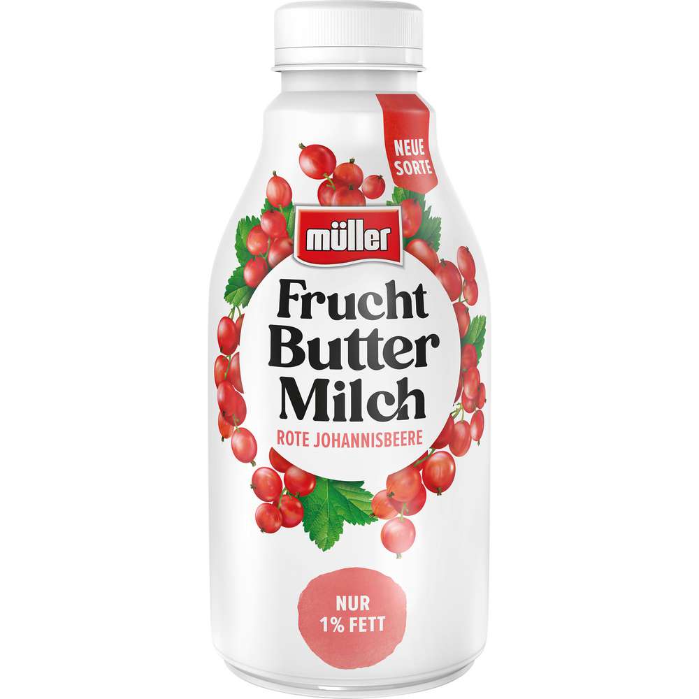 Produktabbildung Müller Fruchtbuttermilch, Rote Johannisbeere