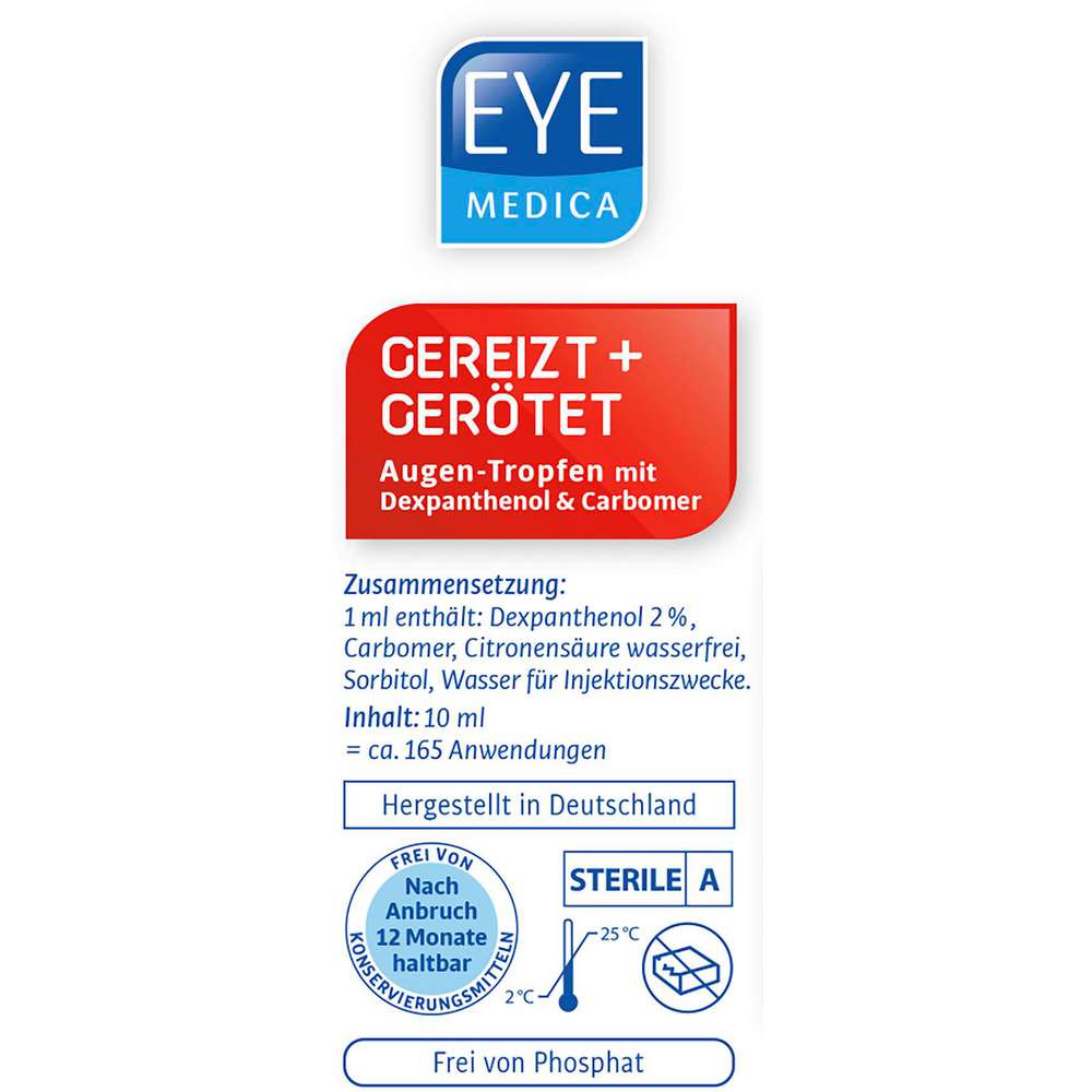 Produktabbildung EyeMedica Augentropfen, gereizte Augen