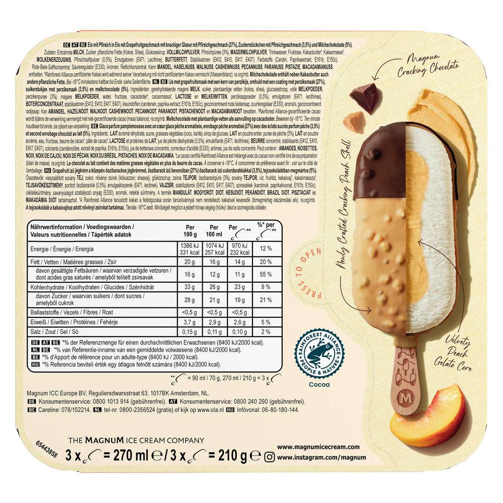 Produktabbildung Magnum Stiel-Eis Magnum, La Peche