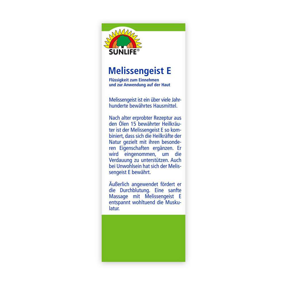 Produktabbildung Sunlife Melissengeist