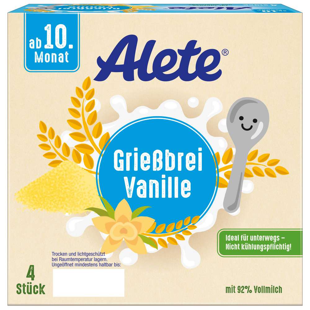 Produktabbildung Alete Grießbrei bewusst, Vanille