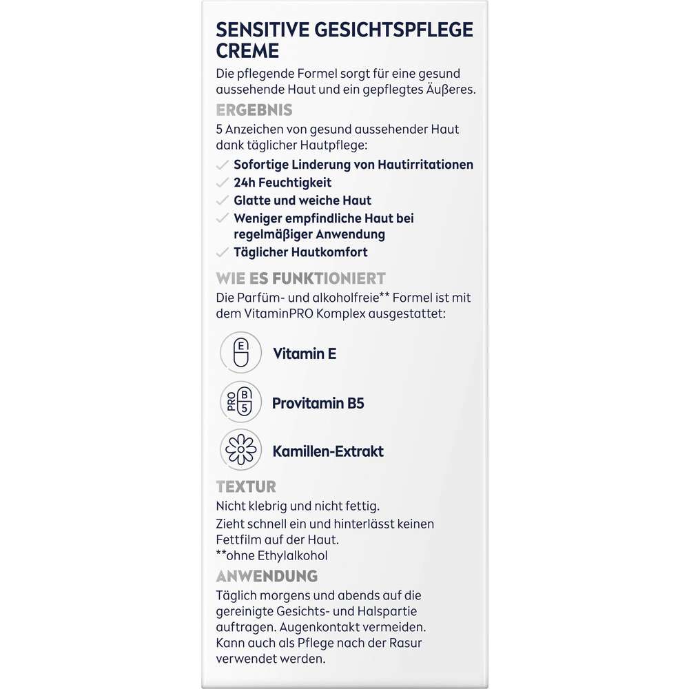 Produktabbildung Nivea Gesichtspflegecreme Men, Sensitive
