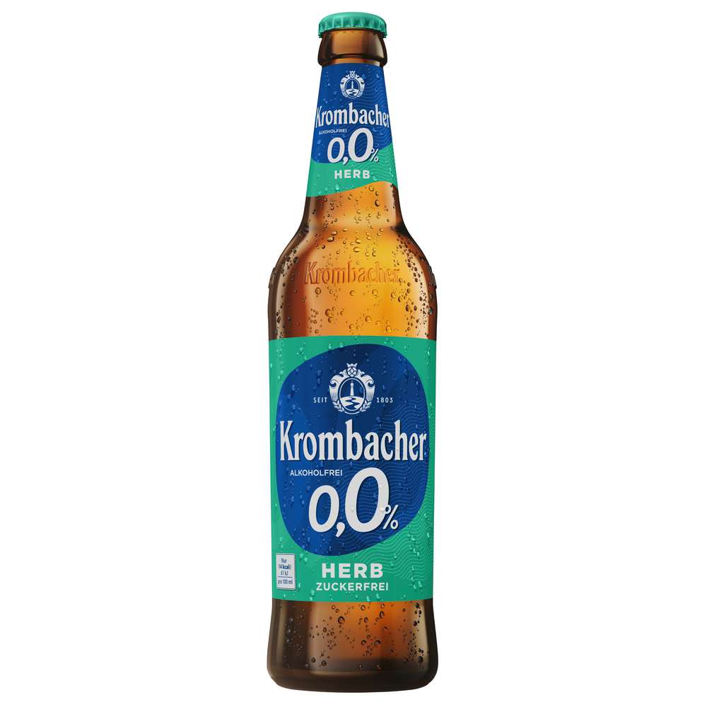 Produktabbildung Krombacher Bier Herb zuckerfrei 0,0%