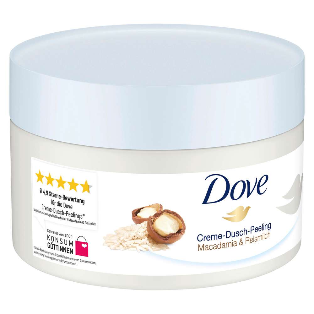 Produktabbildung Dove Dusch-Peeling, Macadamia/Reismilch