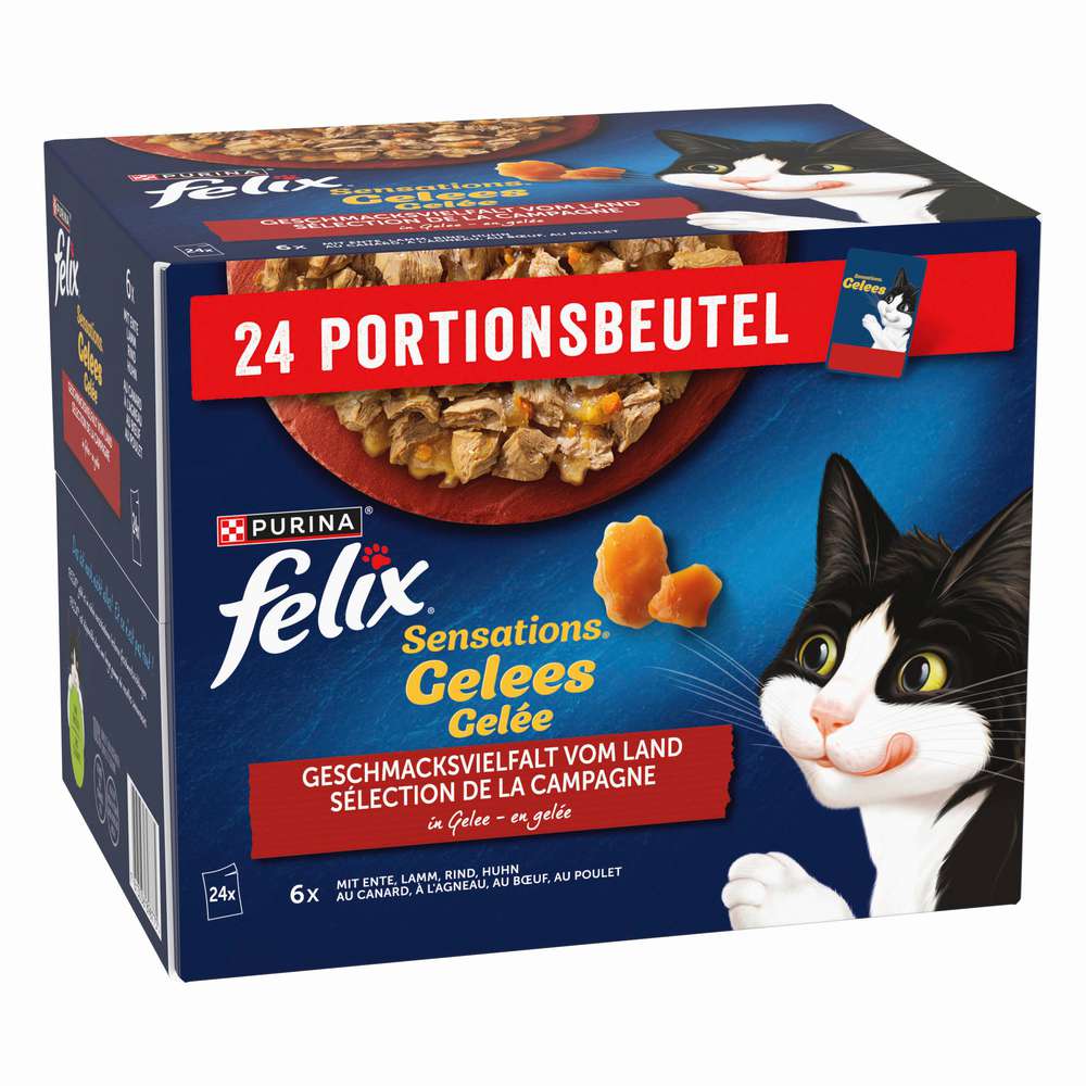 Produktabbildung Purina Katzen-Nassfutter Sensations Gelees, Fleischvielfalt in Gelee