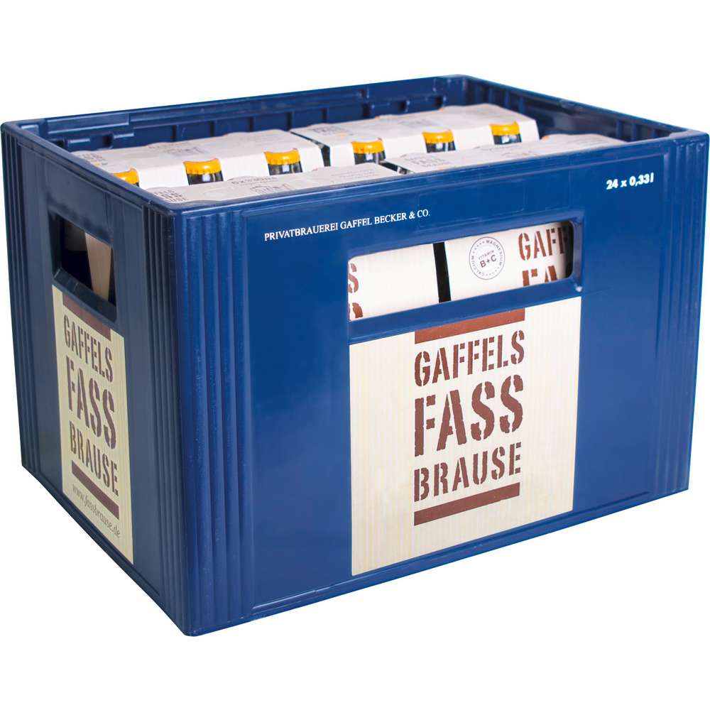 Produktabbildung Gaffel Orangen-Limonade,  Fassbrause (4x Träger in der Kiste zu je  6x 0,330 Liter)