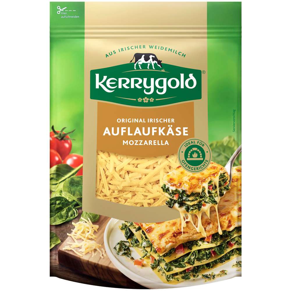 Produktabbildung Kerrygold Reibekäse, Auflaufkäse