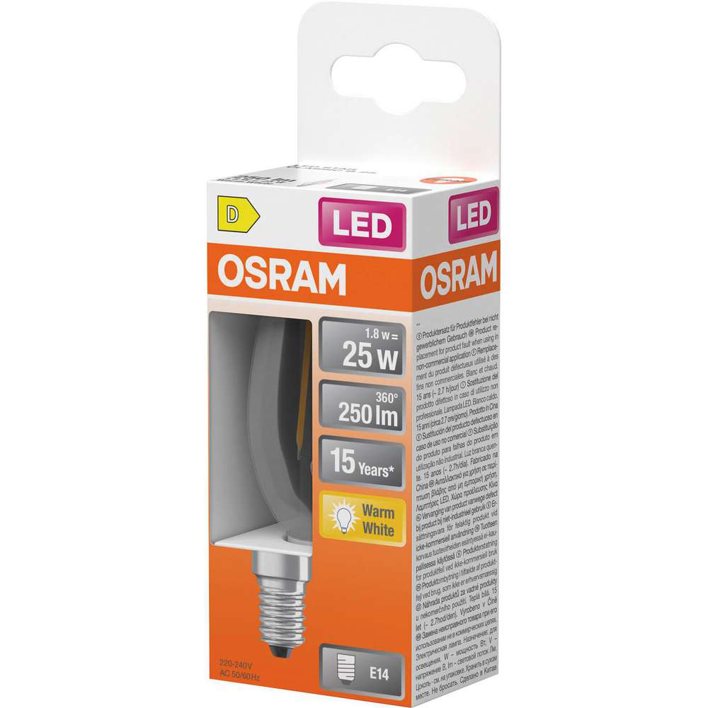 Produktabbildung Osram LED-Filament E14 25W nicht dimmbar, Warm White