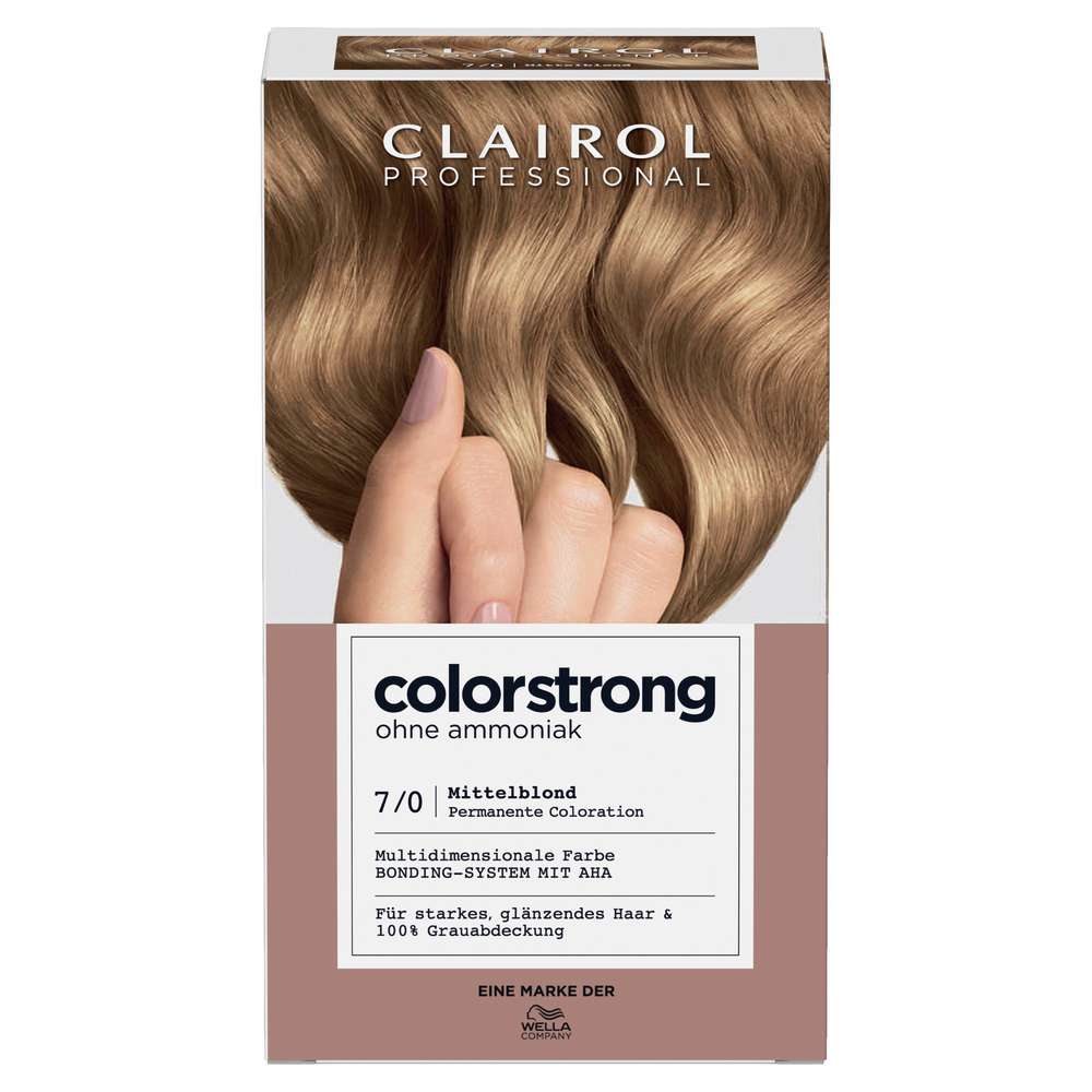 Produktabbildung Clairol Haarfarbe Colorstrong ohne Ammoniak, 7/0 Mittelblond
