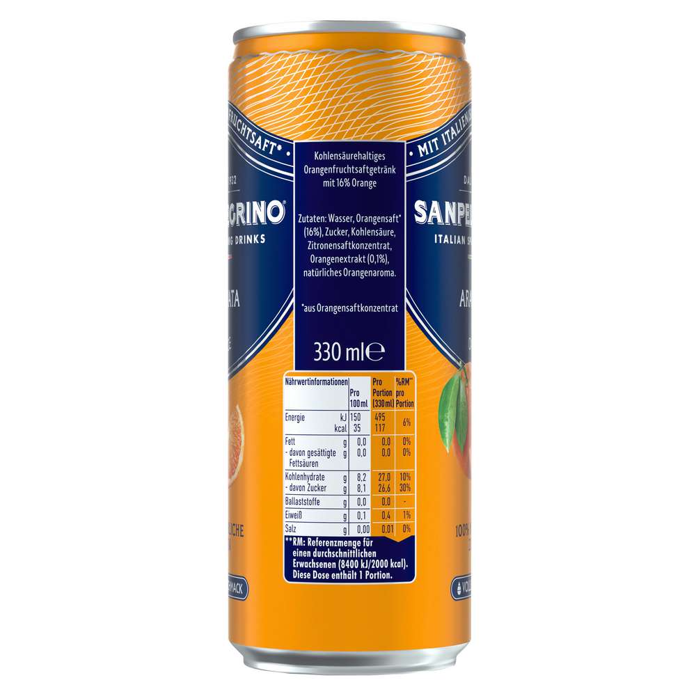 Produktabbildung San Pellegrino Aranciata, Orangenfruchtsaftgetränk