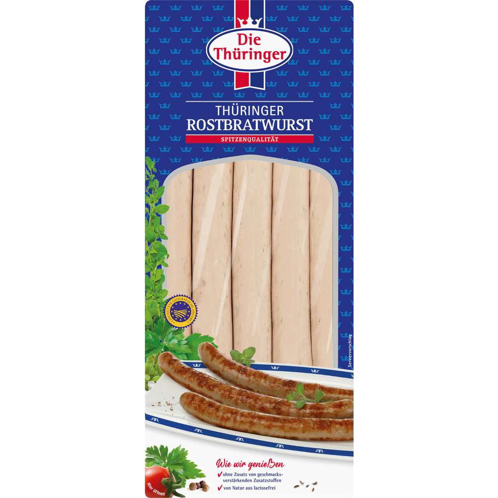 Produktabbildung Die Thüringer Thüringer Rostbratwurst 5 x 100g