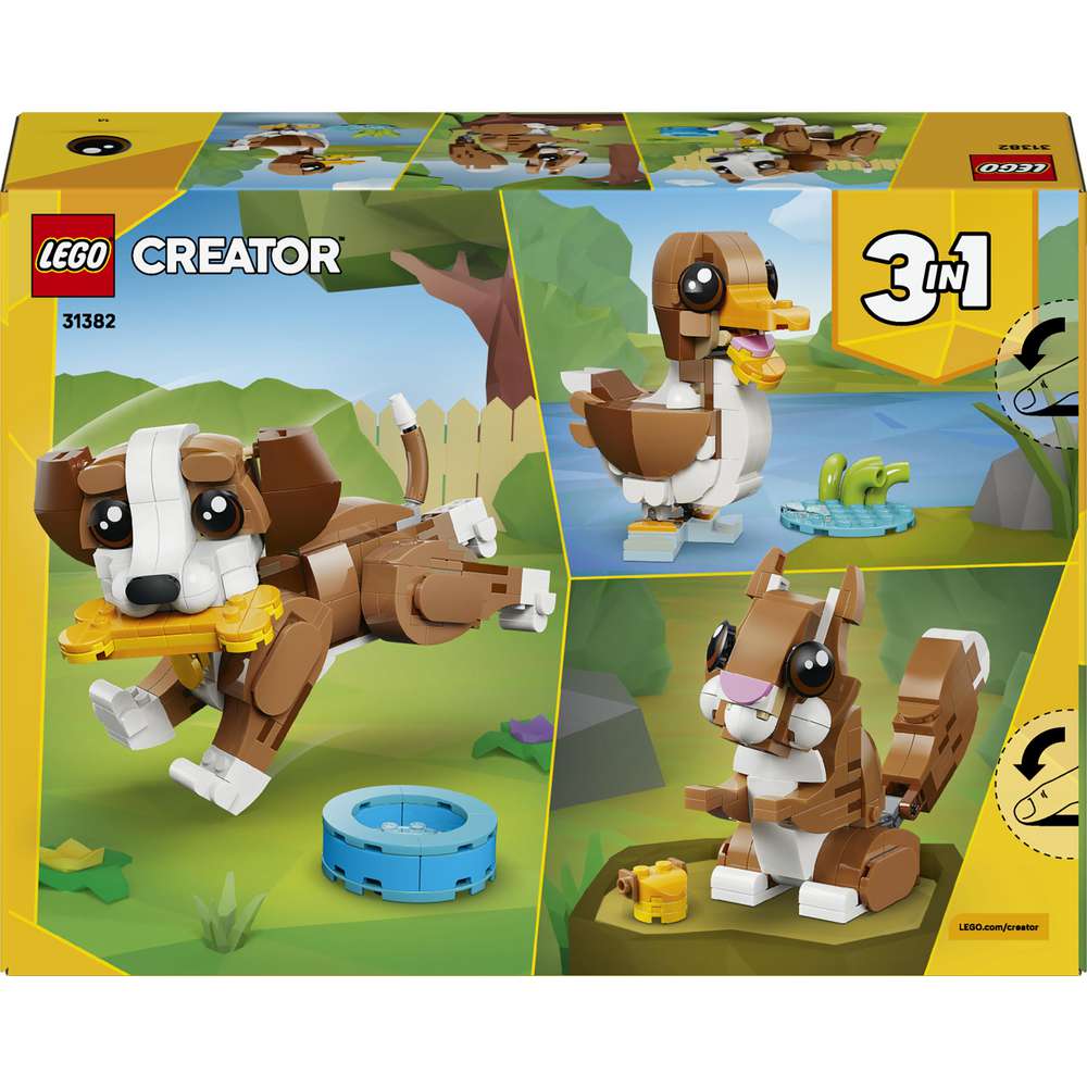 Produktabbildung Lego LEGO Creator 3-in-1-Set Niedliche Tiere: Verspielter Welpe 31382