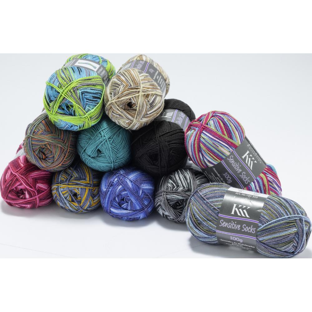 Produktabbildung keine Marke Strumpfgarn Sensitive Socks 4fach, je 100 g-Knäuel