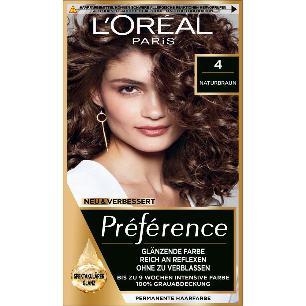 Produktabbildung L'Oreal Paris Haarfarbe Preference, 4 Naturbraun