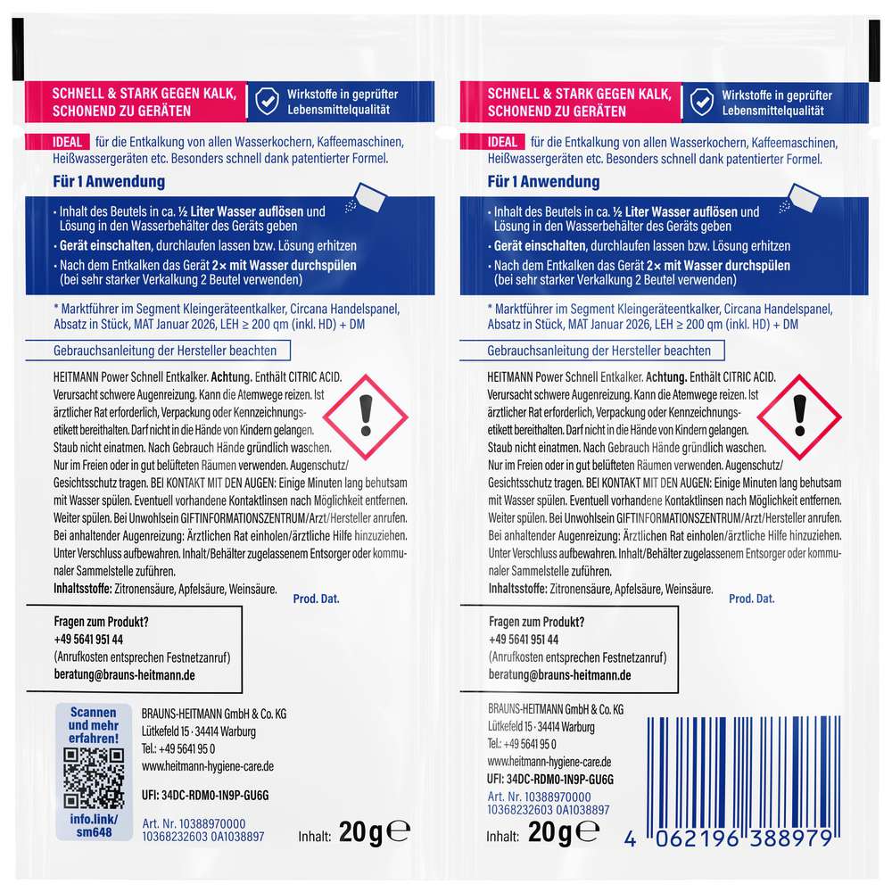 Produktabbildung Heitmann Power Schnell Entkalker