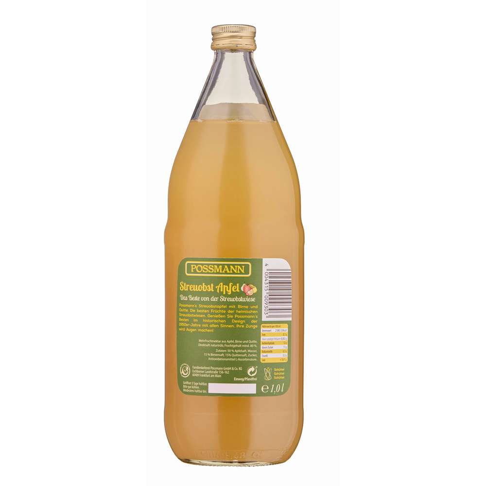Produktabbildung Possmann Streuobstsaft Birne & Quitte