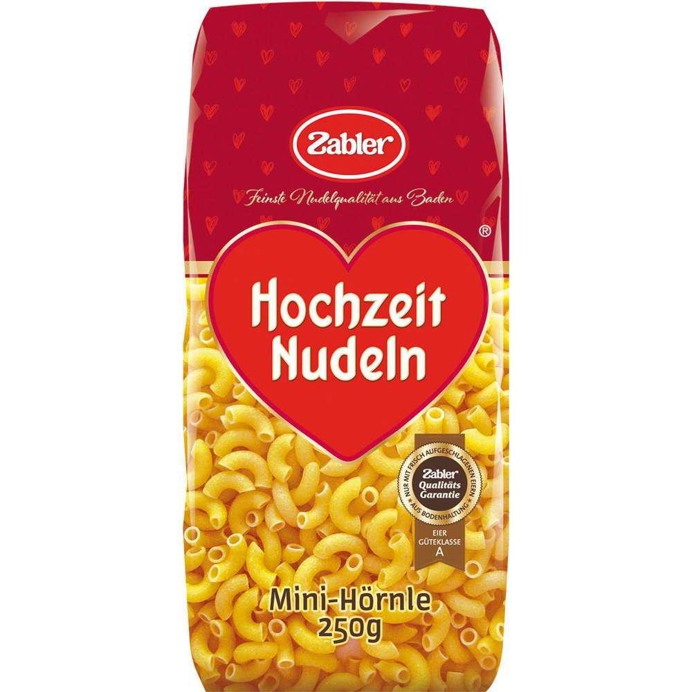 Produktabbildung Zabler Hochzeit Nudeln Mini-Hörnle