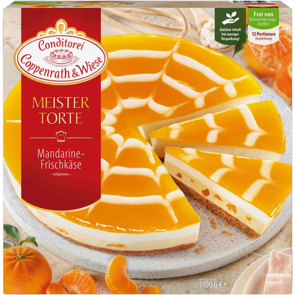 Produktabbildung Conditorei Coppenrath & Wiese Meistertorte, Mandarine/Käse, tiefgekühlt