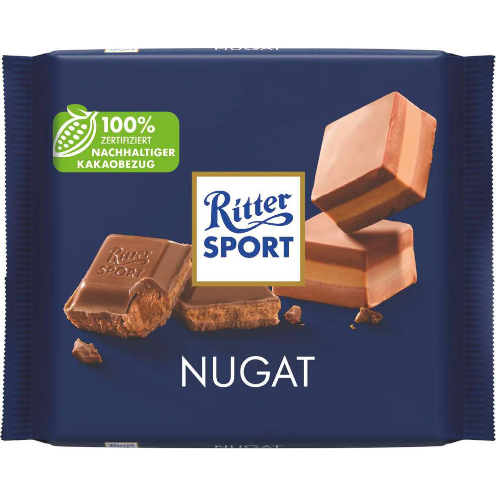 Produktabbildung Ritter Sport Tafelschokolade, Nougat