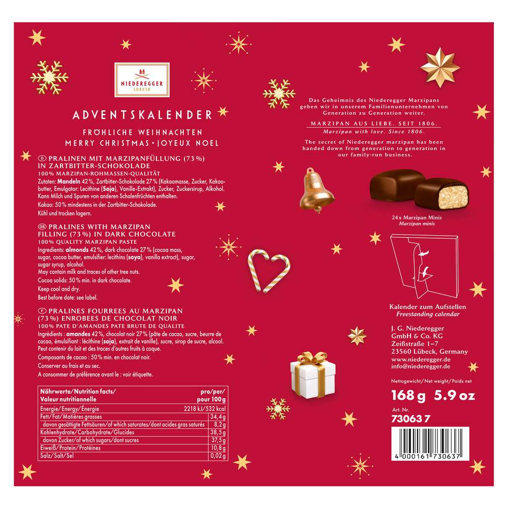 Produktabbildung Niederegger Adventskalender Mini