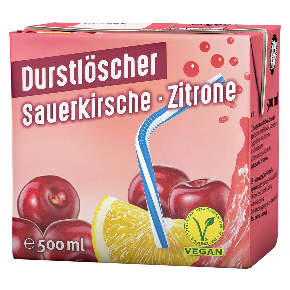 Produktabbildung Durstlöscher Sauerkirsch-Zitrone Geschmack