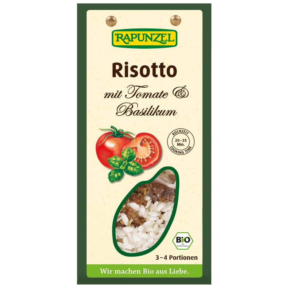 Produktabbildung Rapunzel Risotto Tomaten & Basilikum