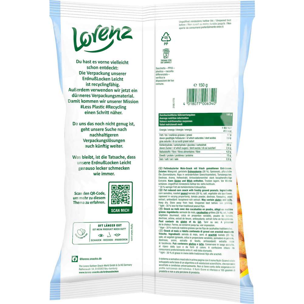 Produktabbildung Lorenz Flips Erdnusslocken, leicht