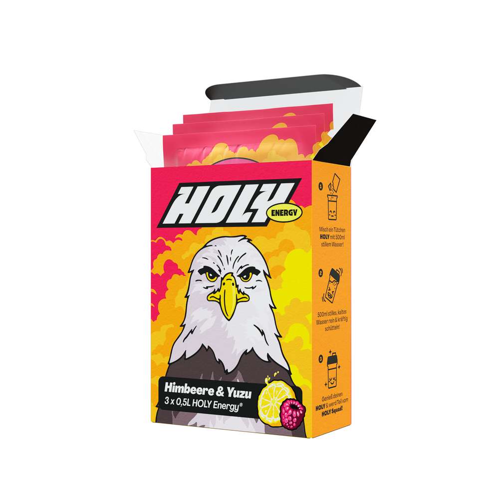 Produktabbildung HOLY Energy Pulver 3er Box, Himbeere & Yuzu